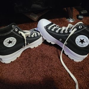 Converse womens 8.5 platform lugged hightops